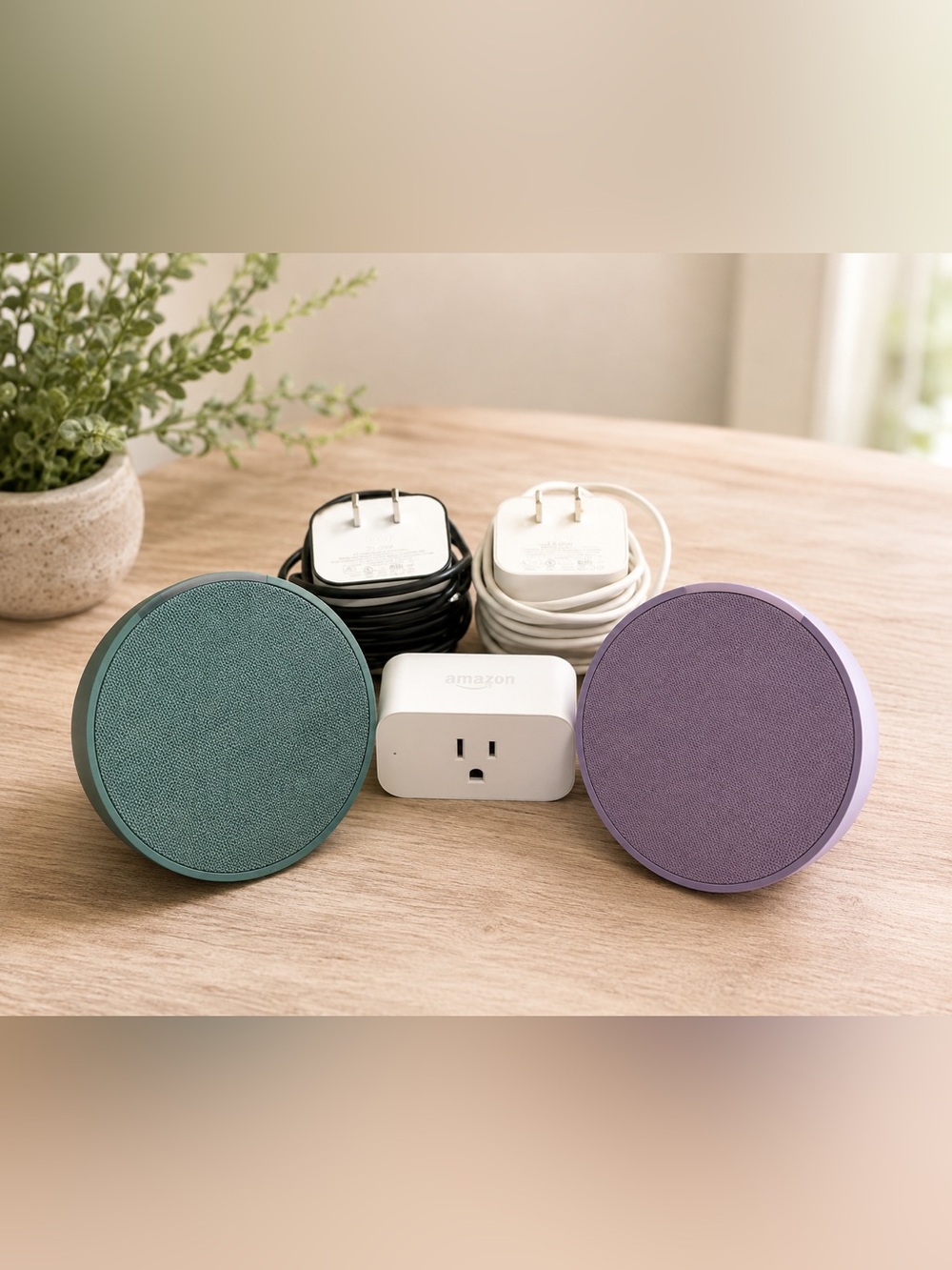 Amazon Alexa smart home bundle in great condition.- Teal & Purple